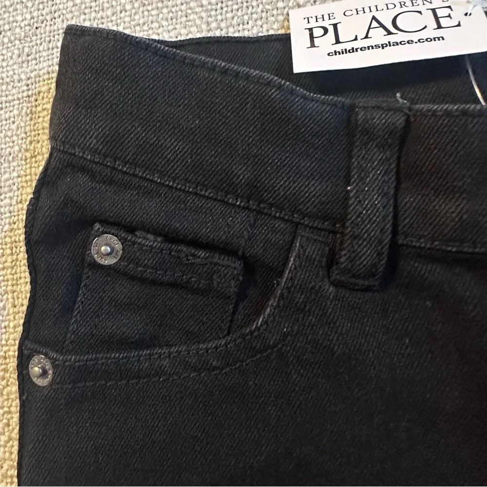 THE CHILDREN'S PLACE Black Skinny Slim Stretch Jean Adjustable Waist Girl 8 SLIM